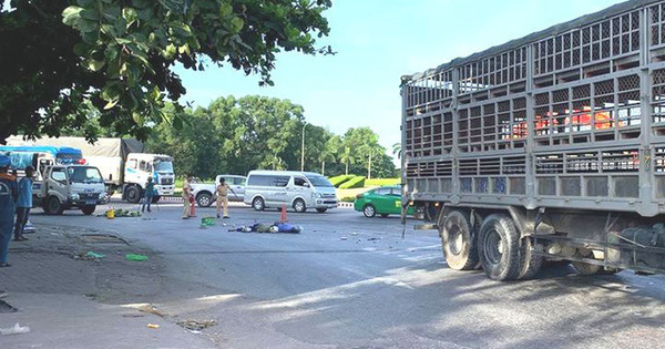 Tai nạn thương tâm: 2 người đàn ông tử vong sau khi va chạm với ô tô tải - Ảnh 1.