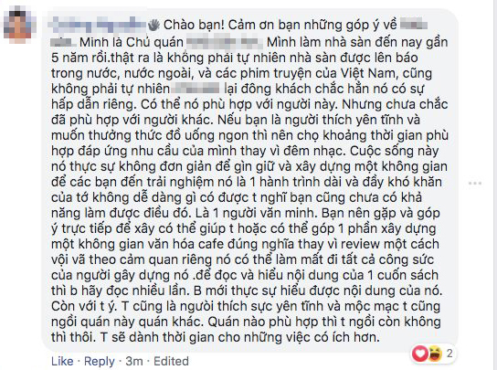 Nhận feedback không tốt trong nhóm review, chủ cửa hàng vội vã vào giải thích, nhưng chỉ 1 từ ngữ mang tính 