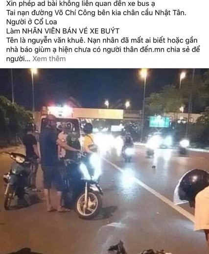 Hà Nội: Xót xa nhân viên bán vé xe bus đi bộ qua đường bị tông tử vong - Ảnh 1.