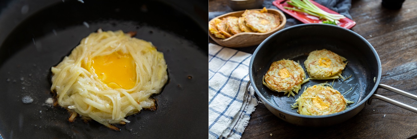 Bánh khoai tây chiên trứng mềm ngon cho bữa sáng - Ảnh 4.