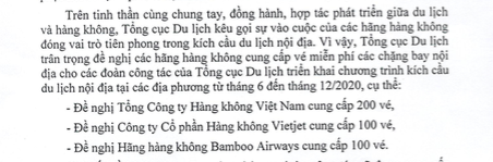 Tổng cục Du lịch xin ba hãng hàng không hỗ trợ 400 vé bay miễn phí để đi công tác - Ảnh 1.