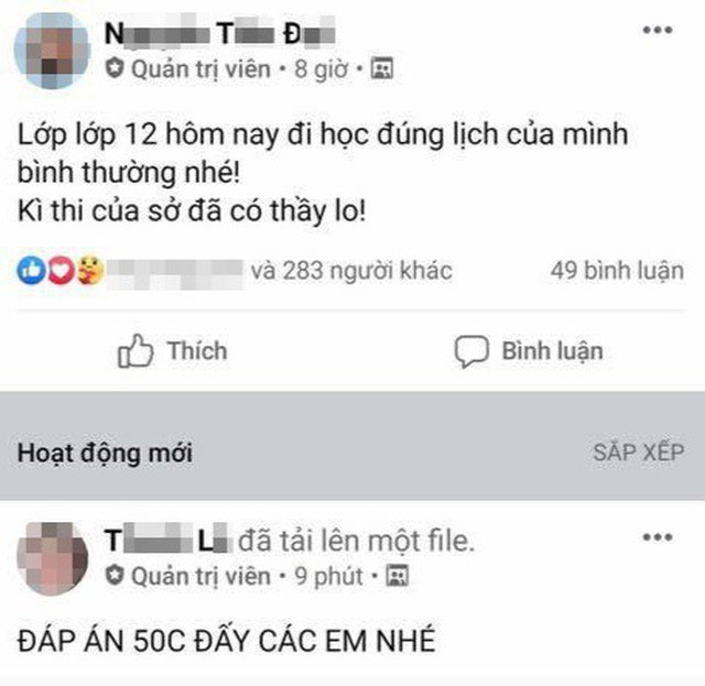 Thầy giáo hot Facebook cho học sinh chép đáp án khảo sát Toán có vi phạm pháp luật? - Ảnh 2.