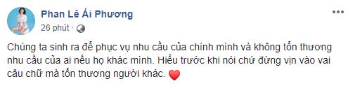 Phan Lê Ái Phương lên tiếng bênh vực Trấn Thành sau phát ngôn &quot;chúng ta không phải là phiên bản duy trì nòi giống&quot; gây xôn xao dư luận  - Ảnh 1.