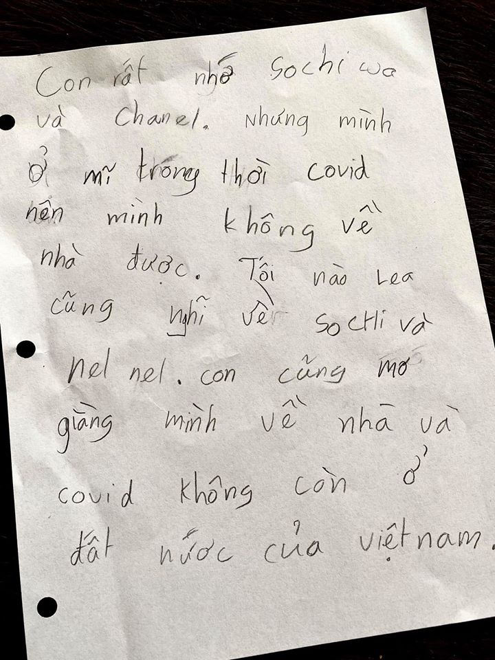 Con gái Hồng Nhung viết thư gửi mẹ: Sai chính tả tùm lum nhưng nội dung dài vỏn vẹn vài dòng mới là điều gây bất ngờ - Ảnh 2.