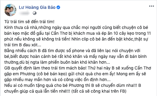 Gia Bảo giúp đỡ cô gái bán hàng rong bị ép ăn 10 cái kẹo, Ngô Kiến Huy - Hồ Việt Trung chung tay ủng hộ! - Ảnh 3.