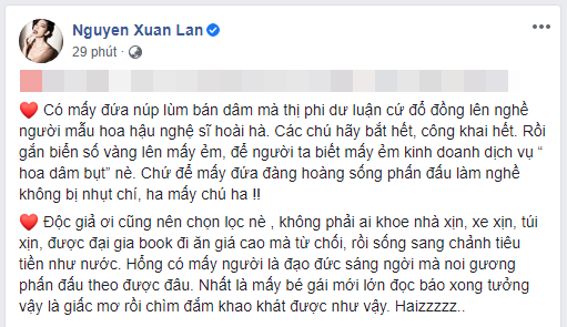 Siêu mẫu Xuân Lan: Có mấy đứa núp lùm bán dâm mà thị phi cứ đổ đồng lên nghề người mẫu, Hoa hậu - Ảnh 2.