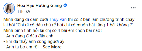 Hương Giang và câu chuyện đi ăn cưới Á hậu Thúy Vân, nàng hậu nói gì mà khiến mọi người 