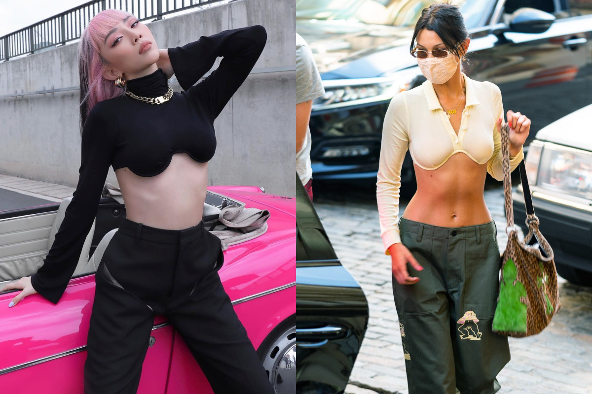 Tóc Tiên bắt trend trước cả Bella Hadid, diện crop top ôm ngực cũn cỡn bốc lửa một chín một mười - Ảnh 5.