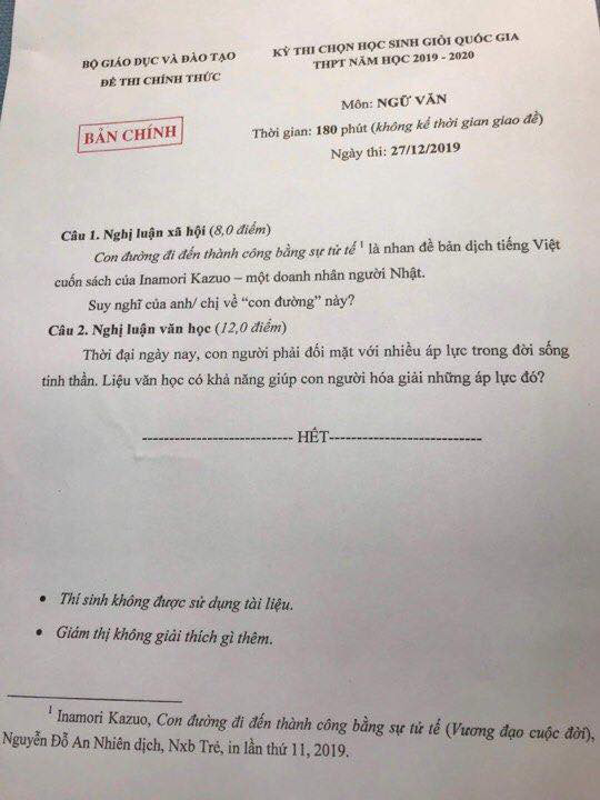 Hé lộ đề thi học sinh giỏi Quốc gia môn Văn qua các năm: Đề nào cũng &quot;sắc như dao cạo&quot;, thách thức mọi thí sinh khi làm bài - Ảnh 9.