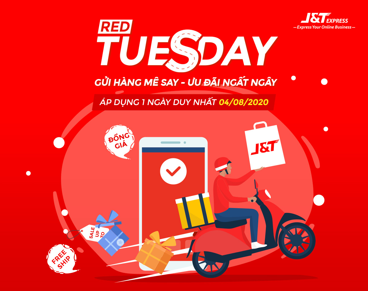 Chuyển phát nhanh J&T Express tung siêu khuyến mãi ngày “Red Tuesday” 4-8 - Ảnh 1.
