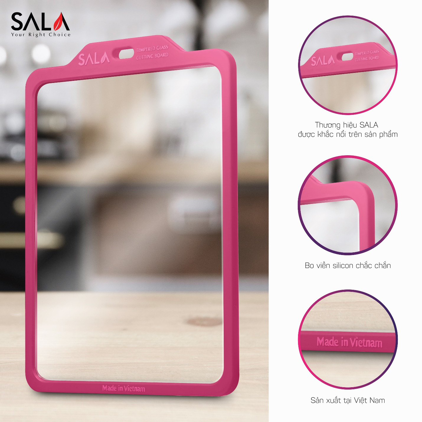 Xẻ kính làm thớt - Giải pháp khắc phục mọi nhược điểm của thớt truyền thống - Ảnh 3.