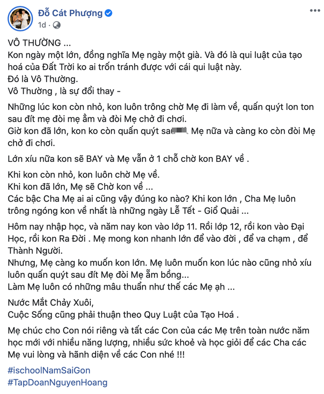 Sao Việt ngày đầu cho con nhập học: Lâm Vỹ Dạ cẩn thận chuẩn bị khẩu trang phòng dịch, Hoàng Bách tự so sánh sự trẻ trung của mình với... con gái - Ảnh 7.