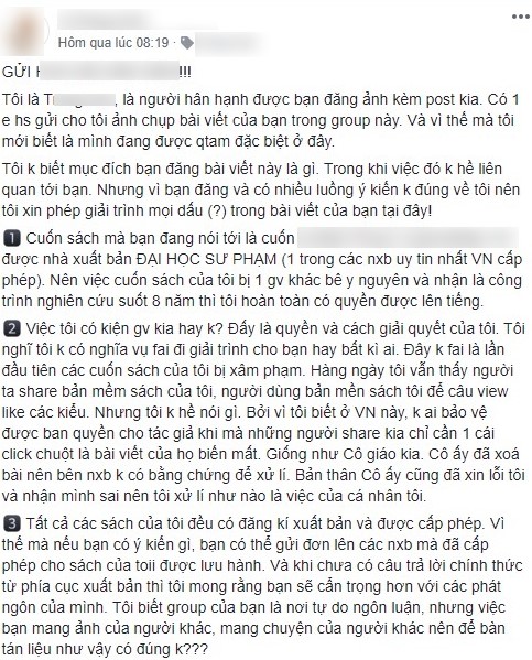 Từng bóc phốt có kẻ đạo nhái sách của mình, cô giáo tiếng Anh nổi tiếng Hà Thành bị tố ngược: Cũng 