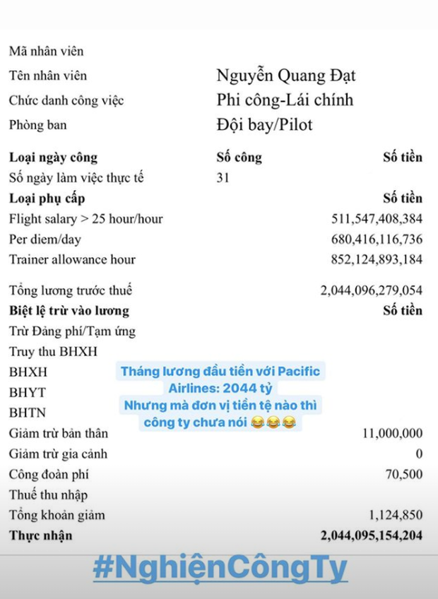 Sau sự cố nam phi công "được" chuyển nhầm lương hơn 2044 tỷ, dân tình tò mò về mức lương thật đầy cạnh tranh giữa các hãng hàng không nội địa - Ảnh 2. Sau sự cố nam phi công "được" chuyển nhầm lương hơn 2044 tỷ, dân tình tò mò về mức lương thật đầy cạnh tranh giữa các hãng hàng không nội địa - Ảnh 2.