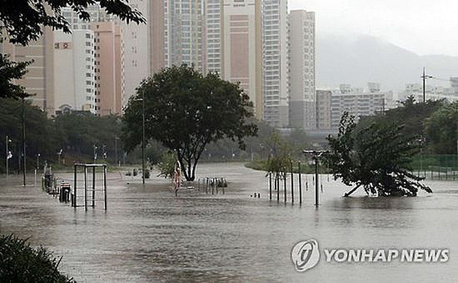 Hàn Quốc thiệt hại nặng nề vì mưa lũ kéo dài - Ảnh 1.