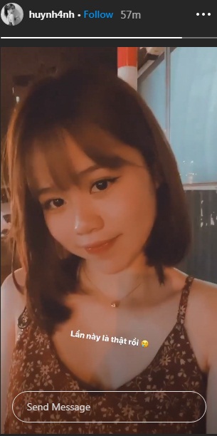 Huỳnh Anh chu môi khoe tóc mới trên story không quên kèm theo câu nói quen thuộc sau nhiều lần bị &quot;hụt drama&quot;: &quot;Lần này là thật rồi&quot; - Ảnh 1.
