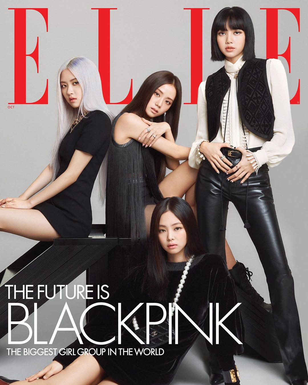 BLACKPINK lên hẳn bìa Elle Mỹ: Ngất lịm với kiểu tóc già đanhcủa Jennie, Rosé xuất thần, Jisoo - Lisa vẫn một màu - Ảnh 1.