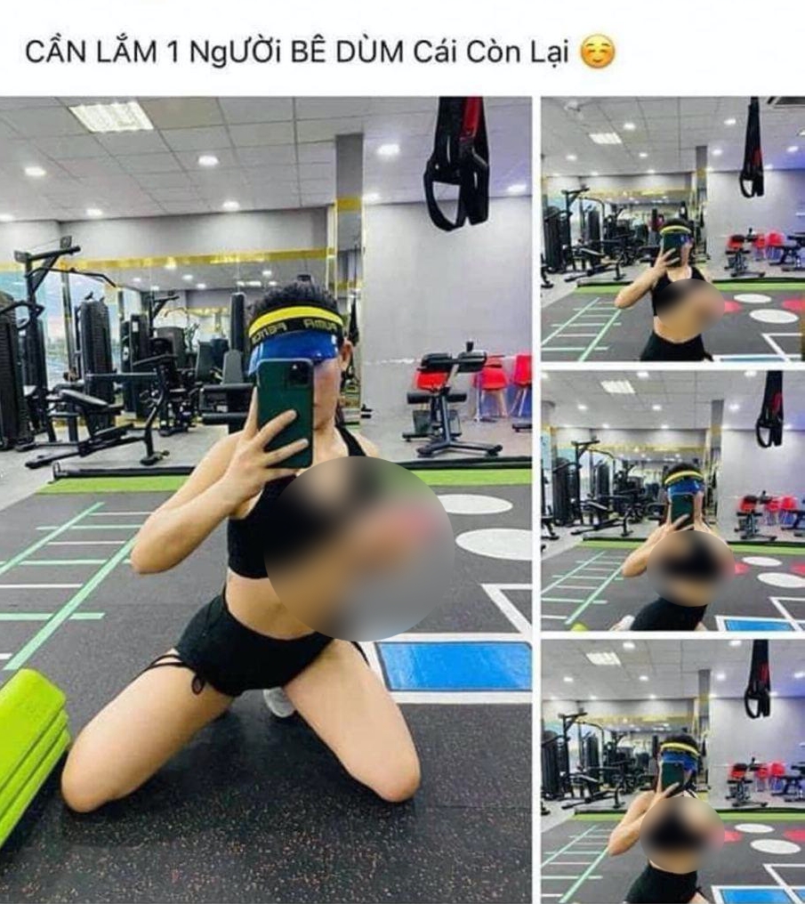 Tập gym không lo chỉ lo chụp hình "sống ảo", người phụ nữ trẻ khiến ai cũng giật mình vì vạch áo khoe hẳn một bên ngực như sắp rơi - Ảnh 1. Tập gym không lo chỉ lo chụp hình "sống ảo", người phụ nữ trẻ khiến ai cũng giật mình vì vạch áo khoe hẳn một bên ngực như sắp rơi - Ảnh 1.