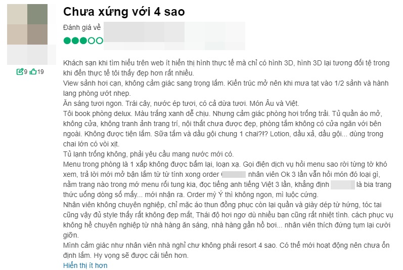 Resort bị ca sĩ Thái Trinh “tố” phục vụ buffet gây ngộ độc phải nhập viện bắt đầu bị rate 1 sao, lộ hàng loạt những “phốt” cũ trước đây khiến nhiều người bất ngờ - Ảnh 5. Resort bị ca sĩ Thái Trinh “tố” phục vụ buffet gây ngộ độc phải nhập viện bắt đầu bị rate 1 sao, lộ hàng loạt những “phốt” cũ trước đây khiến nhiều người bất ngờ - Ảnh 5.