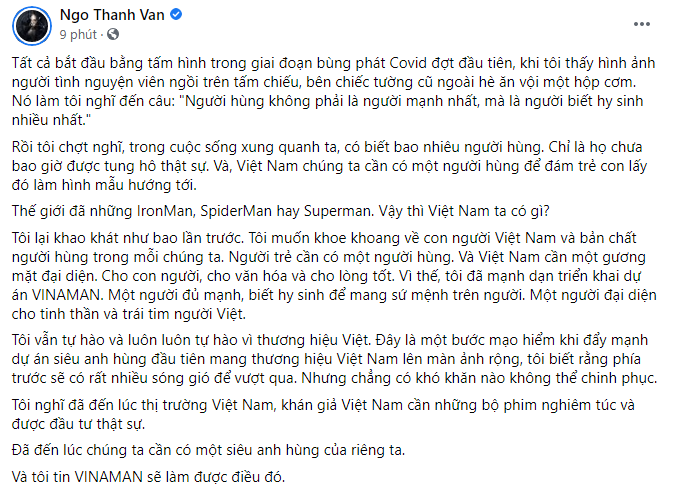 HOT: Ngô Thanh Vân công bố phim siêu anh hùng VINAMAN, khán giả giật mình từ tựa phim quá sến - Ảnh 2.