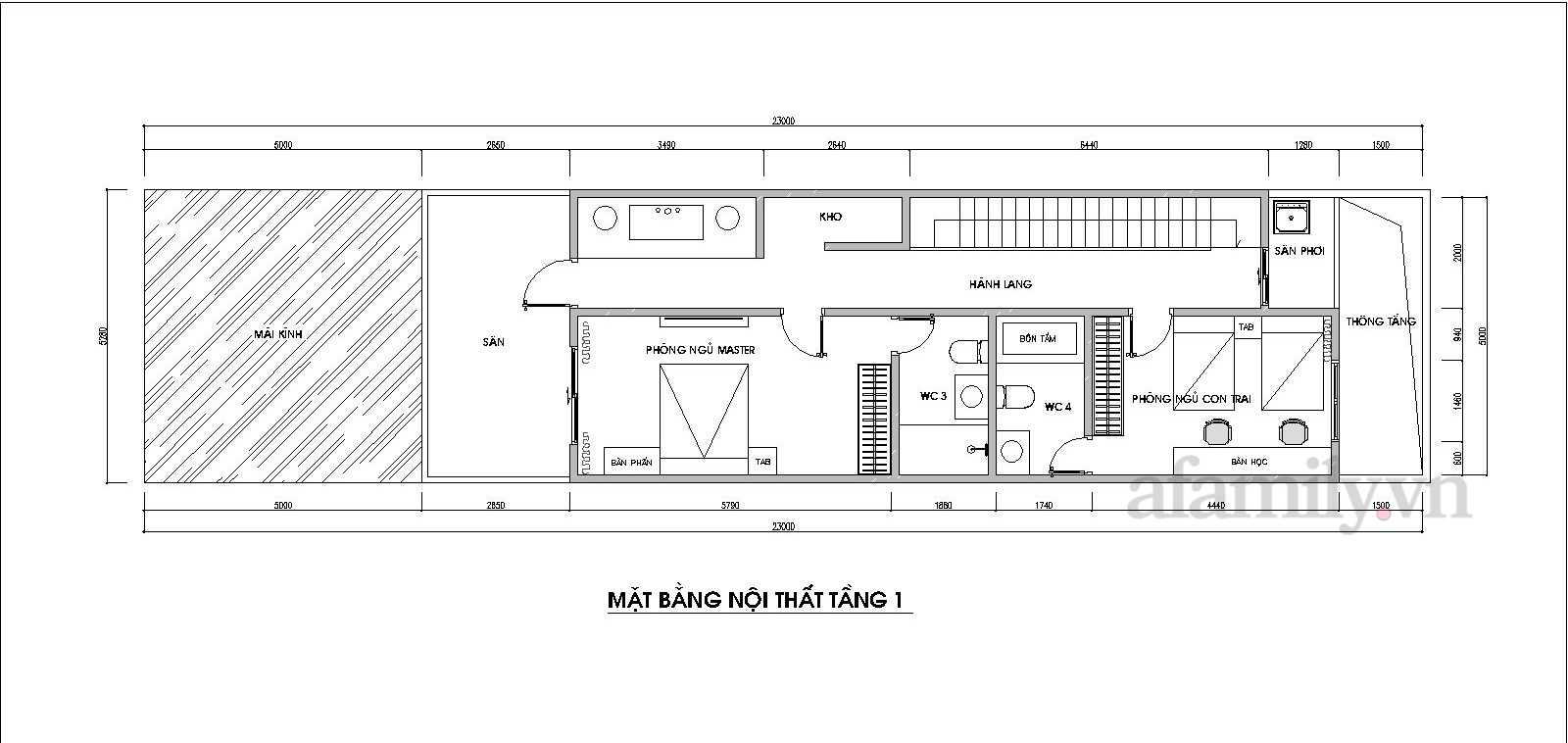 Kiến trúc sư vấn thiết kế nhà phố 23x5m với chi phí 230 triệu đồng - Ảnh 3.