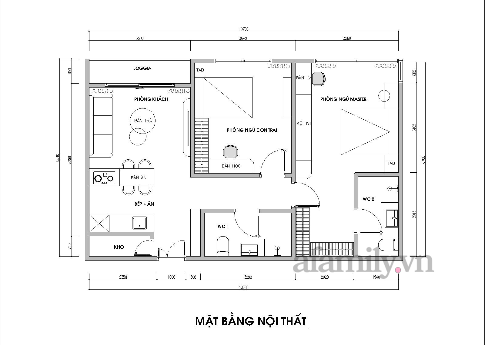 Kiến trúc sư tư vấn thiết kế căn hộ 70m² hiện đại với chi phí 145 triệu đồng - Ảnh 2.