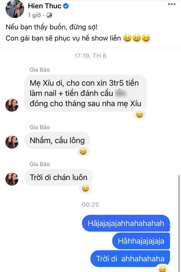 Hiền Thục lên tiếng bảo vệ Gia Bảo sau lùm xùm tin nhắn sai chính tả thành từ tục tĩu, tiết lộ tính cách thật của con gái - Ảnh 5.