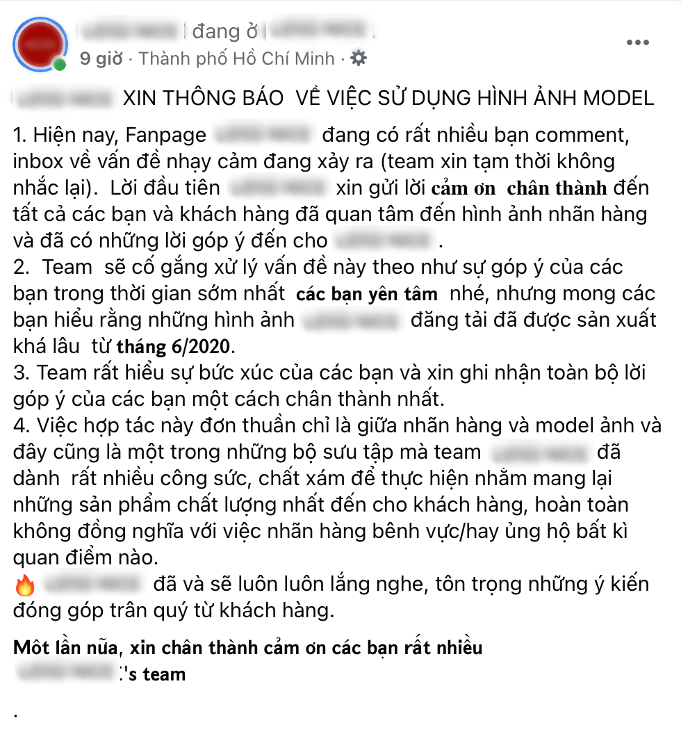 Ngay trong đêm, nhãn hàng đưa thông báo chính thức về việc sử dụng hình ảnh của Hải Tú sau drama trà xanh - Ảnh 2.