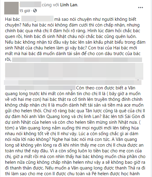 Tranh cãi việc bố mẹ Vân Quang Long tuyên bố &quot;cấm cửa&quot;, không thừa nhận vợ hiện tại của nam ca sĩ là con dâu - Ảnh 3.