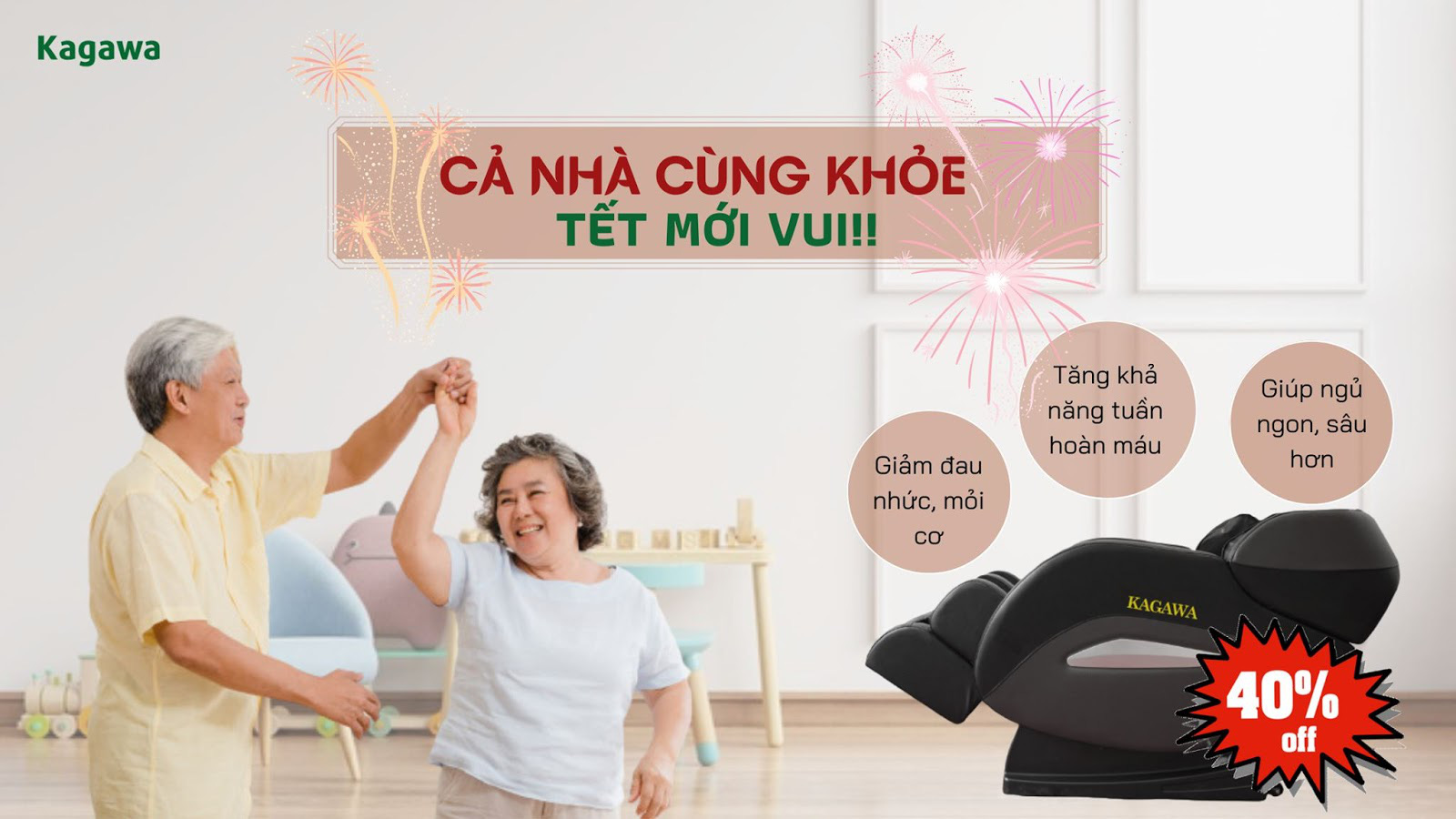 Chăm sóc sức khỏe gia đình thân yêu cùng ghế massage Kagawa - Ảnh 1.