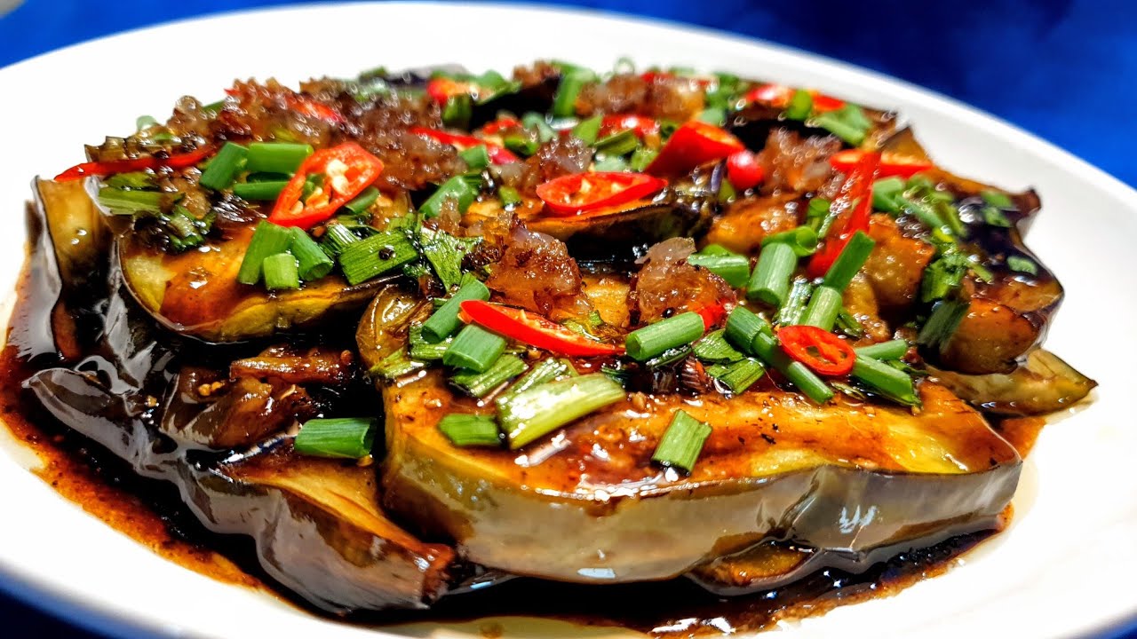Cách làm cà tím hấp nước tương - món chay ngon tuyệt
