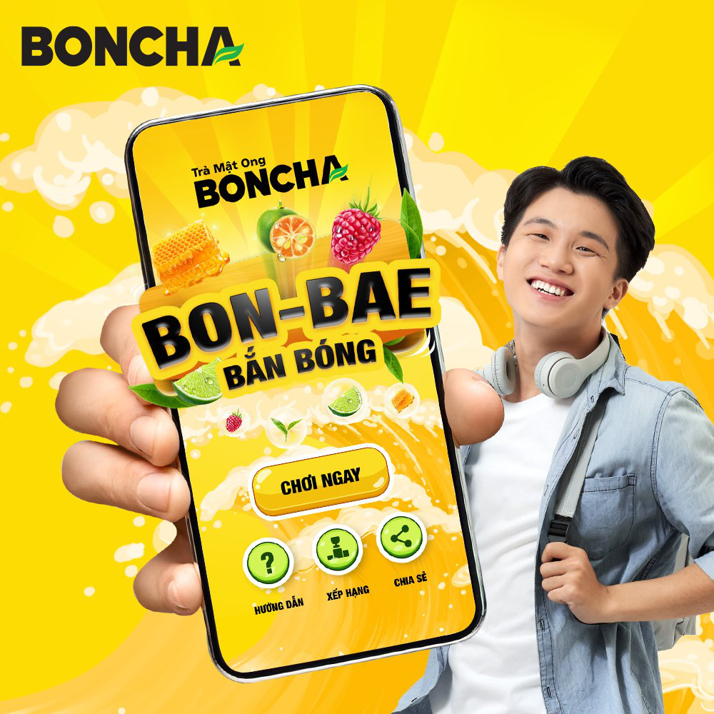 BONCHA “tạo sóng mạng xã hội với minigame BON-BAE bắn bóng - Ảnh 1.