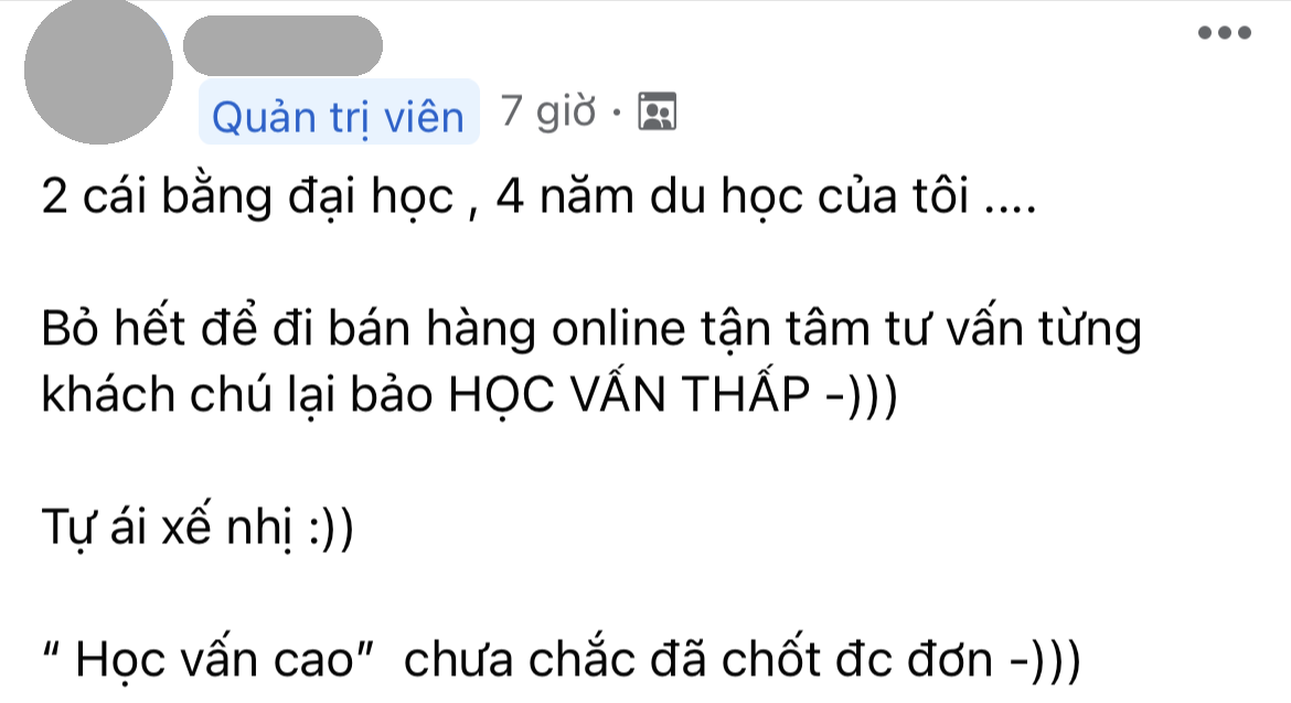 Hội bán hàng online có số má quyết chiến với phát ngôn bán online là học vấn thấp: Có chị 2 bằng ĐH và 4 năm đi Tây đây này! - Ảnh 5.