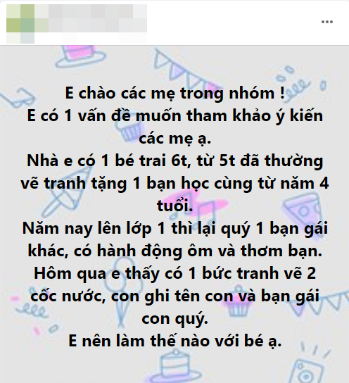 Mẹ lo ngại vì con trai 6 tuổi hay ôm và thơm bạn nữ cùng lớp, người khuyên nên kệ, người lại phản đối kịch liệt   - Ảnh 1.