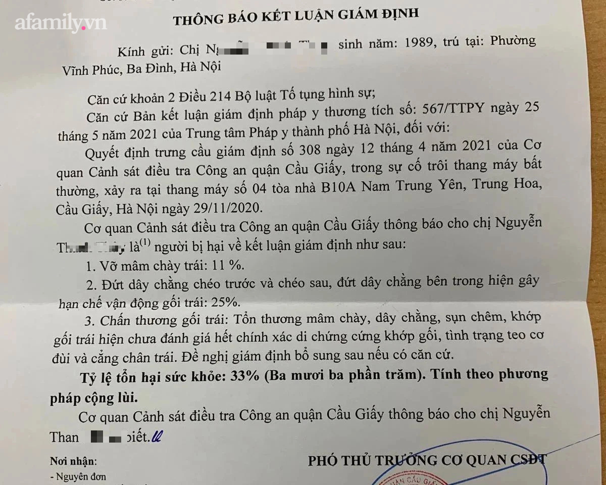 Vụ rơi thang máy khiến cả gia đình 11 người gặp nạn ở Hà Nội: Nạn nhân ám ảnh phải chuyển nơi ở - Ảnh 3.