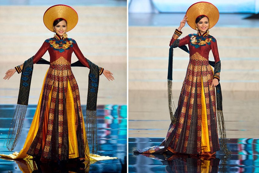 Trang phục dân tộc của người đẹp Việt đi thi Miss Universe: Kim Duyên, HHen Niê chắc suất ghi điểm, nhiều người mặc áo dài đẹp nhưng an toàn quá - Ảnh 4.