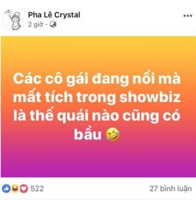 Ca sĩ Vbiz bị &quot;đào mộ&quot; phát ngôn: &quot;Các cô gái đang nổi mà mất tích trong showbiz là thể nào cũng có bầu&quot; - Ảnh 2.