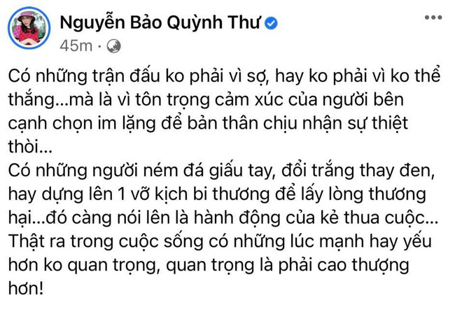 Quỳnh Thư nói điều này về "người thứ 3" hậu lùm xùm với chồng Diệp Lâm Anh - Ảnh 3.