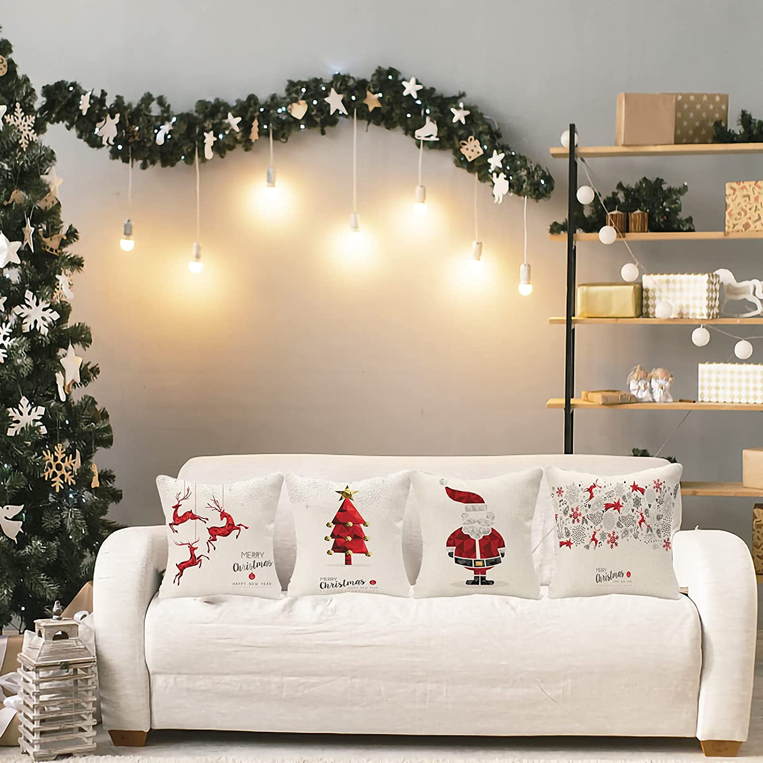Trang hoàng không gian phòng khách với những chiếc gối tựa sofa đậm chất Giáng sinh có mức giá chưa đến 50k - Ảnh 5.