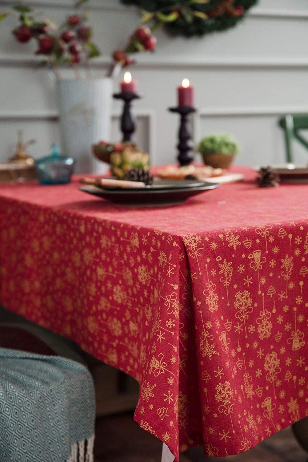 Hô biến phòng ăn gia đình ngập tràn không khí Giáng sinh thật dễ dàng chỉ bằng chiếc khăn trải bàn - Ảnh 11.