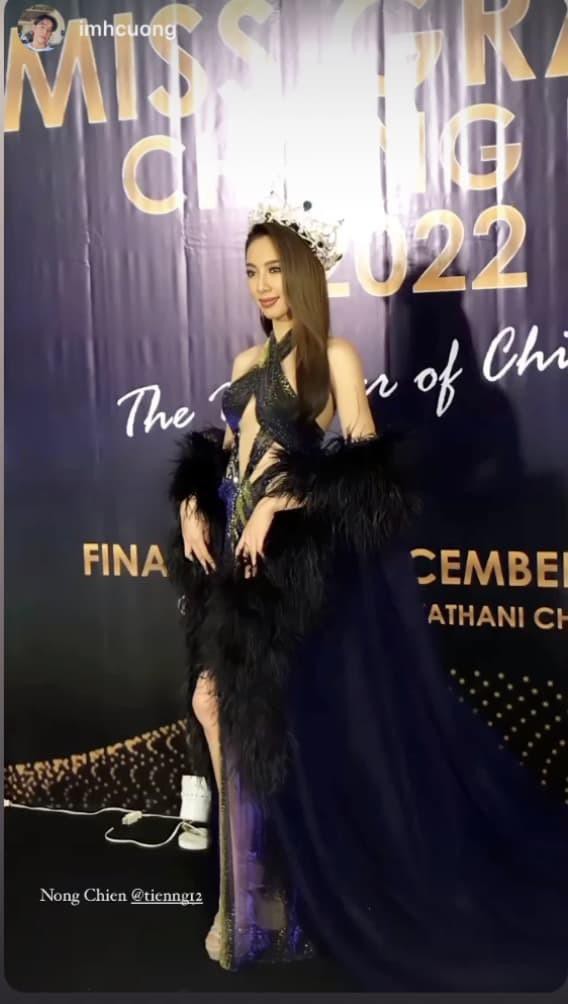 Thùy Tiên diện váy có tà dài 4m, &quot;càn quét&quot; thảm đỏ chung kết Miss Grand Chiang Rai 2022 - Ảnh 5.