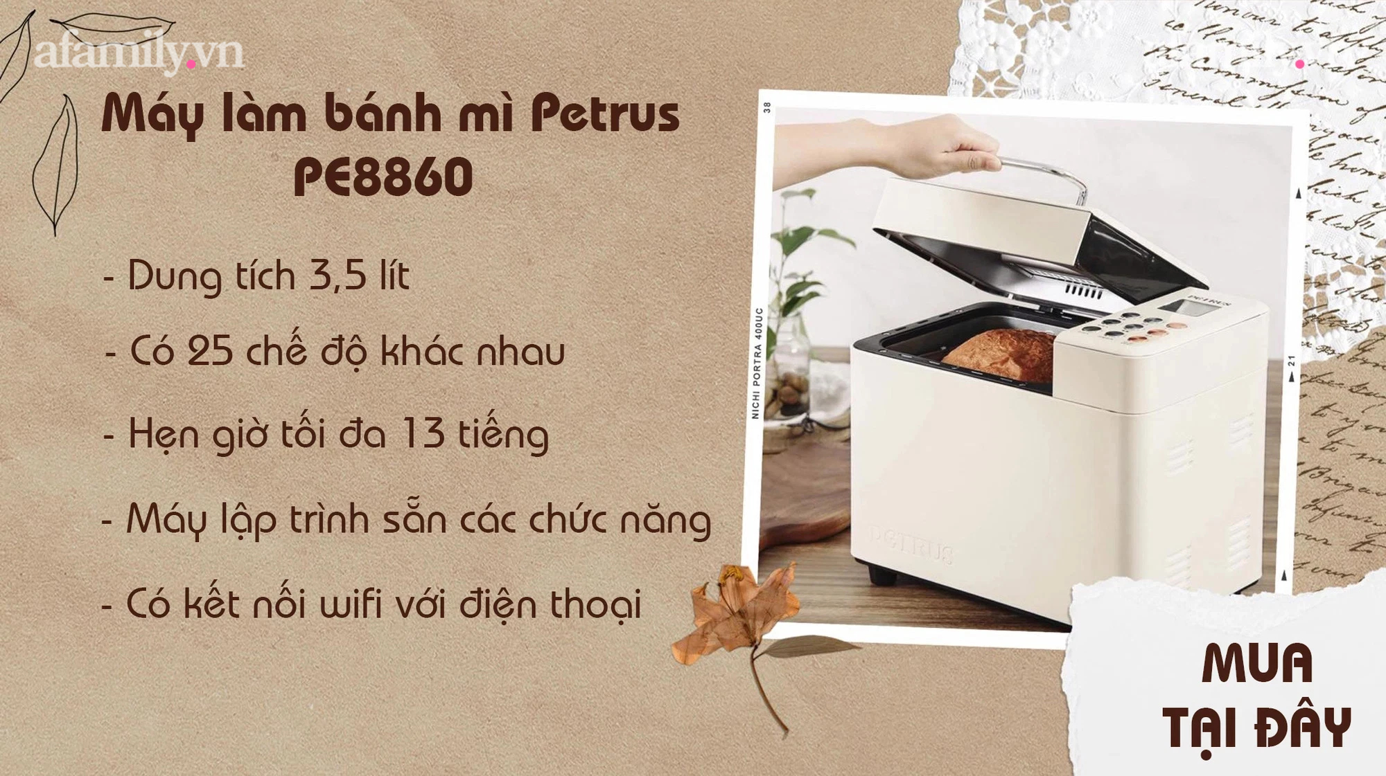 Làm bánh mà nhàn tênh, tự động từ A đến Z, chẳng trách các chị em lại mê máy làm bánh mì quên cả lối về - Ảnh 1.