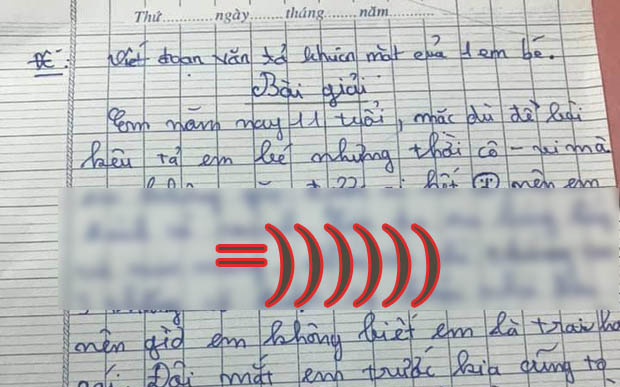 Học sinh lớp 5 viết văn kể về bản thân thời Cô-vi, đọc đến đoạn tả ĐÔI MẮT mà chị em cười sái quai hàm: Sao giống mình đến thế