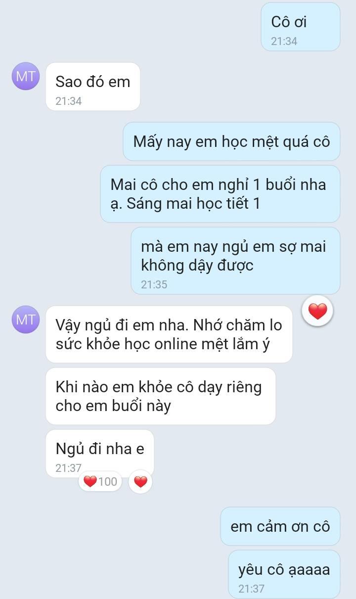 Nam sinh nhắn tin xin phép nghỉ học, đọc lý do mà cô giáo cảm động quá