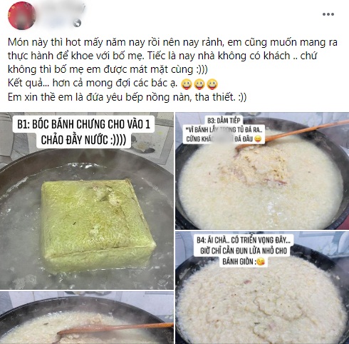 Theo trend rán bánh chưng bằng nước lọc, cô gái cẩn thận làm theo từng bước nhưng thành phẩm cuối cùng vẫn "dọa" người xem đến hú vía - Ảnh 1. Theo trend rán bánh chưng bằng nước lọc, cô gái cẩn thận làm theo từng bước nhưng thành phẩm cuối cùng vẫn "dọa" người xem đến hú vía - Ảnh 1.