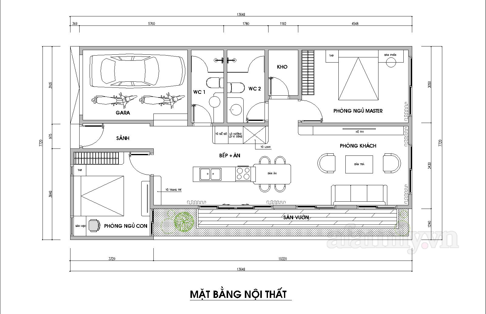 Kiến trúc sư vấn thiết kế nhà cấp 4 diện tích 7x14m với chi phí chỉ 150 triệu đồng - Ảnh 2.