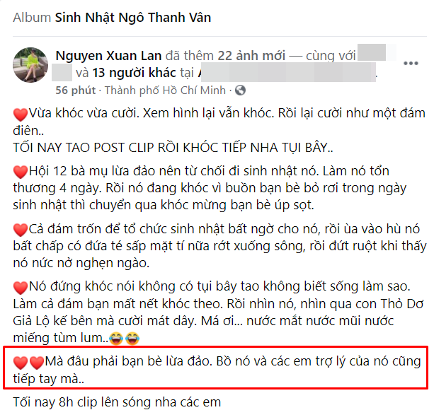 Xuân Lan gọi Huy Trần là &quot;bồ&quot; của Ngô Thanh Vân, tiết lộ sắp có clip màn cầu hôn trong tiệc sinh nhật? - Ảnh 2.