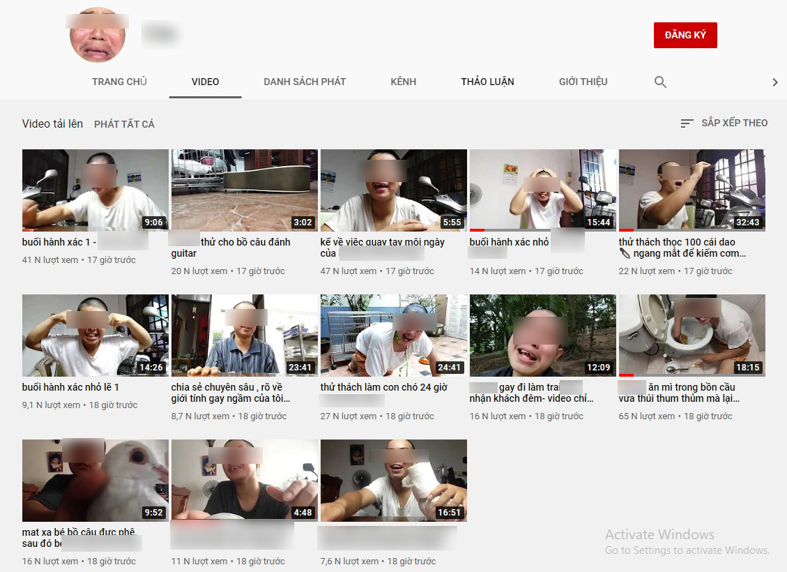 Nam Youtuber bị dân mạng phẫn nộ, báo cáo kênh vì nội dung các clip "bệnh hoạn", đặc biệt nguy hiểm khi trẻ em xem được - Ảnh 4. Nam Youtuber bị dân mạng phẫn nộ, báo cáo kênh vì nội dung các clip "bệnh hoạn", đặc biệt nguy hiểm khi trẻ em xem được - Ảnh 4.