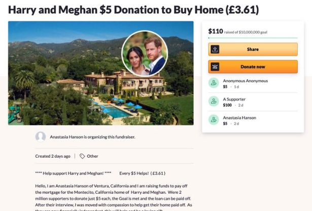 Chuyện thật như đùa: Dân Mỹ rủ nhau quyên góp giúp vợ chồng Meghan mua nhà sau màn than khổ bị cắt tài chính, Harry có thực sự &quot;nghèo&quot; đến như vậy? - Ảnh 1.