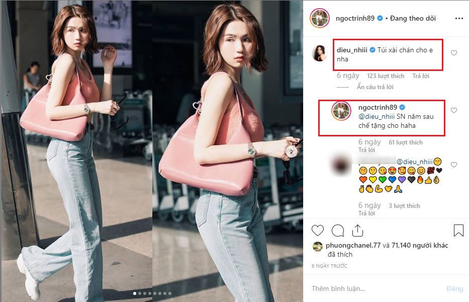 Ngọc Trinh vừa mua túi Chanel tin hin hôm trước, hôm sau Diệu Nhi mượn luôn đi trẩy hội: "Thánh lầy" còn có cả loạt pha mượn đồ đỉnh cao lắm! - Ảnh 4. Ngọc Trinh vừa mua túi Chanel tin hin hôm trước, hôm sau Diệu Nhi mượn luôn đi trẩy hội: "Thánh lầy" còn có cả loạt pha mượn đồ đỉnh cao lắm! - Ảnh 4.